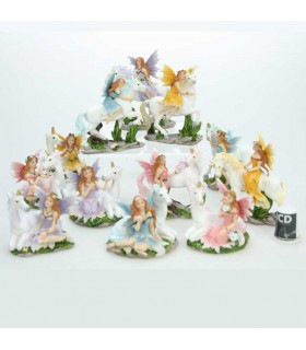 SET 12 FEES/LICORNES ASS 7.6x4.2x8