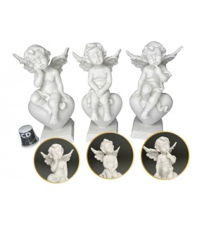 ANGE ASSIS COEUR 6.5X5X12.8 SET DE 6 ASS