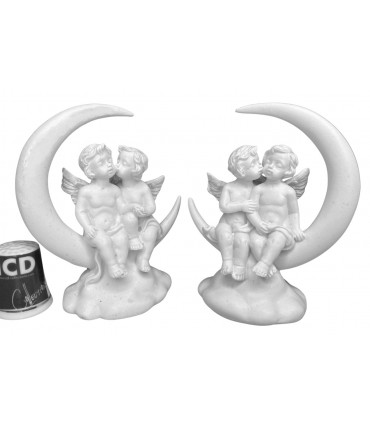 COUPLE ANGE LUNE 6.6X4X8.3 SET DE 8 ASS
