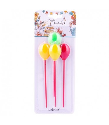BOUGIES BALLONS 4 ASS H.15 C12