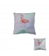 COUSSIN FLAMANT ROSE SEQUINS 40X40*