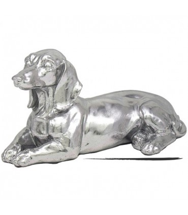 CHIEN TECKEL SILVER ART 25X12X13