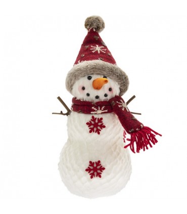 BONHOMME DE NEIGE PELUCHE 33X15