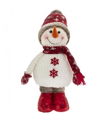 BONHOMME DE NEIGE PELUCHE 26X13X51