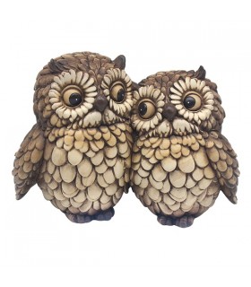 COUPLE CHOUETTES HOOTERS 16X8X13