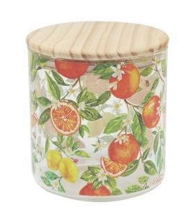 POT VERRE ORANGES/CITRONS 11X11X12 C3