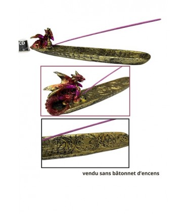 BRULE ENCENS DRAGON ROUGE 23.5X4.5X5 C3