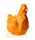 BOUGIE POULE ORIGAMI ORANGE 70H 15X11.5X15.5
