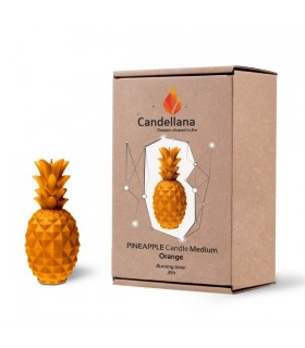 BOUGIE ANANAS ORANGE 35H 15X7.5X7.5 C2