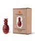 BOUGIE ANANAS ROUGE METAL 35H 15X7.5X7.5 C2