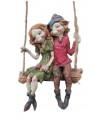 COUPLE D'ELFES BALANCOIRE SET DE 2 H.17CM