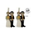 COUPLE ELFES BRETONS SET DE 2 H.15CM 
