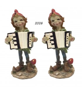 ELFES ACCORDEONISTES 7X6X12 SET DE 4