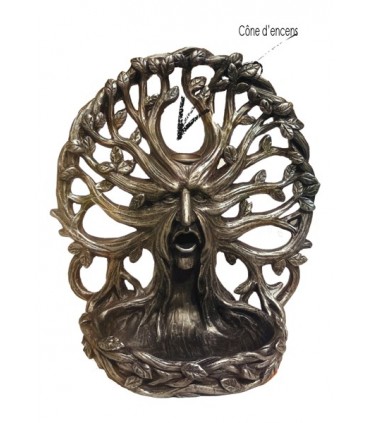 ARBRE DE VIE BRULE ENCENS 15.5X9X16.5 SET DE 2
