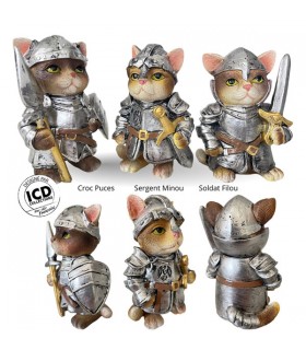 CHATSVALIERS 6X4.2X9.5 SET DE 6 ASS