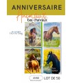 LOT 50 CARTES ANNIVERSAIRE CHEVAUX ASS