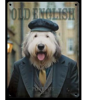 PLAQUE 20X30 OLD ENGLISH BULLDOG C2