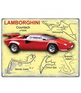 PLAQUE 30X40 LAMBORGHINI COUNTACH C2