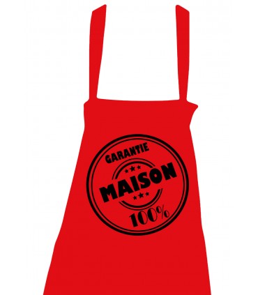 TABLIER ROUGE GARANTIE MAISON C2