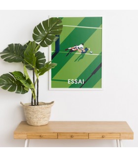AFFICHE RUGBY 30X40