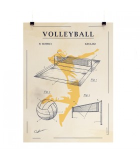 AFFICHE VOLLEY RETRO 30X40