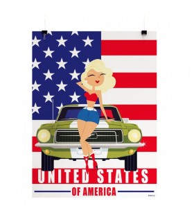 AFFICHE UNITED STATES 30X40