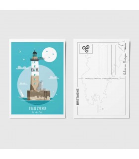 CARTE POSTALE PHARE D'ARMEN 10.5X15 C24