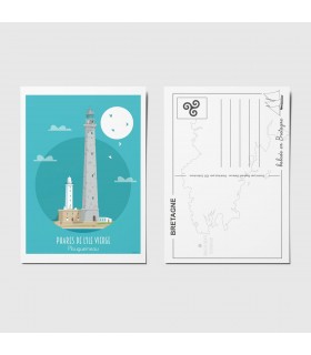 CARTE POSTALE PHARES ILE VIERGE 10.5X15 C24