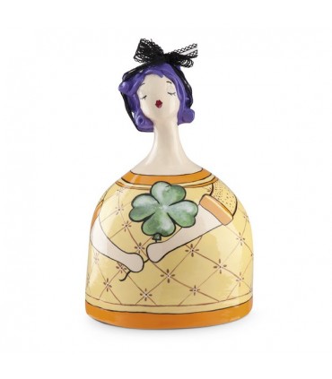 TIRELIRE PUPAZZE ORANGE 16X22CM SET DE 2