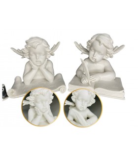 ANGE LIVRE 13.5X12.5X11 SET DE 4 ASS