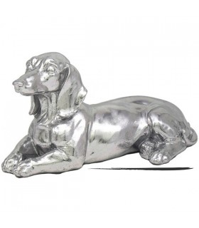 CHIEN TECKEL SILVER ART 25X12X13
