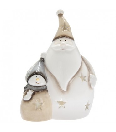 PHOTOPHORE PERE NOËL BEIGE 15x8 C2