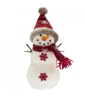 BONHOMME DE NEIGE PELUCHE 33X15