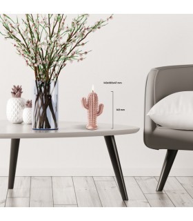 BOUGIE CACTUS ROSE GOLD 24H 14X10X4.7 C2