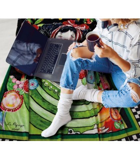 FOULARD PUPAZZE NOIR 180X110CM SET DE 3