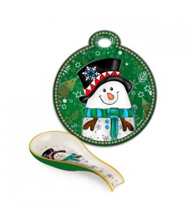 SET DESSOUS DE PLAT+REP CUILLERE BONHOMME NEIGE