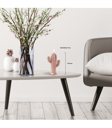 BOUGIE CACTUS ROSE GOLD 24H 14X10X4.7 C2