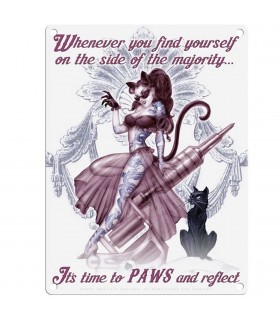 PLAQUE 30X40 IT'S TIME TO PAWS AND REFLECT C2